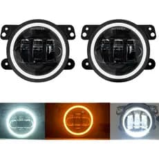 Par Farol De Milha Led Neblina Universal Jeep Wrangler 4 polegadas