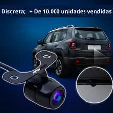 Câmera Ré Universal Automotiva Borboleta Parachoque com Visão Noturna Colorida Carro Caminhão Van