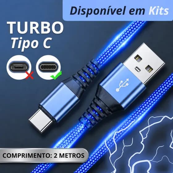 Cabo de Carregador Usb-c Antiquebra 2 Metros Tipo C