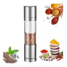 Moedor Duplo 2 Em 1 Inox Sal Pimenta Temperos Manual Cozinha