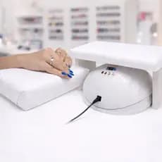 Kit Apoio de Mão e Punho c/ Apoio Lateral para Manicure + Suporte de Mãos Almofada para Nail Designer Salão de Beleza