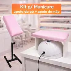 Combo Apoio de Mão e Punho + Apoio de Pé  Manicure  com Regulagem Profissional Podologa Spa