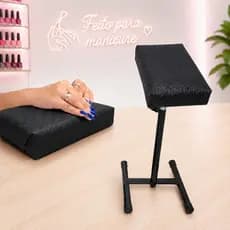 Kit Apoio de Pé e Perna Regulável + Almofada de Apoio para Manicure Pedicure