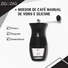 Moedor de Café Manual de Vidro e Silicone
