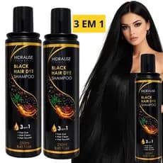 Shampoo Black Hair 250 ml Shampoo Escurecedor Dye Shampoo 3 em 1