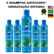 Shampoo Anticaspa 250 ml Removedor de Oleosidade e Caspa Feminino e Masculino