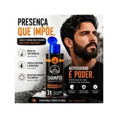 Kit 4 Shampoo Escurecedor Dom Pelo Santo Barbudo 250 ml cada