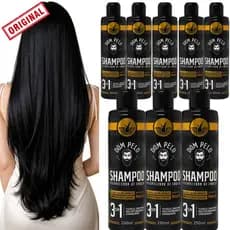 4 Shampoo Escurecedor Barba e Cabelo Pretos Femino e Masculino 250 ml