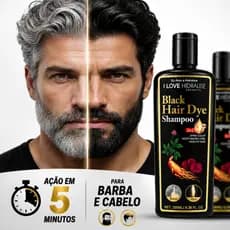 3 Shampoo Escurecedor 200ml Cada Para Cabelo ou Barba Preta Efeito Imediato  e Original 3 em 1