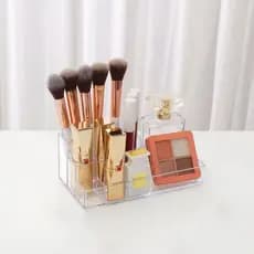 Organizador Cosméticos em Acrílico com Divisórias  Caixa Organizadora