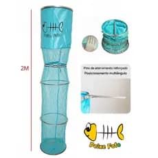 PeixeFofo - Viveiro para Pesca, Samburá De Pesca, 2m Grande Reforçado, bem leve e vem com bolsa