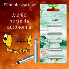 Peixe Fofo - Luz Noturna Flutuador Eletrônico Pesca CR425 Bateria 5 Peças Para Substituição