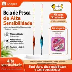 Peixe Fofo - Boia de Pesca  de dia 2 Unidades (ponta grossa e ponta fina)