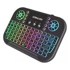Mini Teclado Wireless Bluetooth com Comando de Voz USB Preto