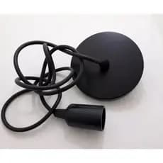 Fio 1 Metro Para Pendente Luminária De Teto Com Acabamento de Teto cor Preto Soquete Padrão