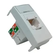 Tomada Internet RJ45 Cat5e Branca Sleek MarGirius Módulo Rede