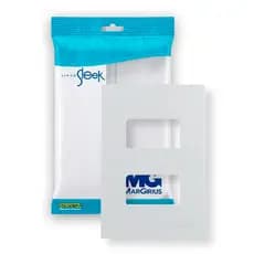 Placa espelho 4x2 2 Postos Separados Branca Sleek Margirius