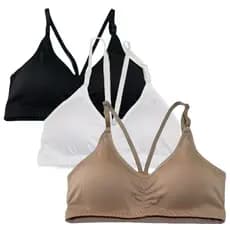 Kit 3 Top Alça Fina Fitness Academia com Bojo Removível