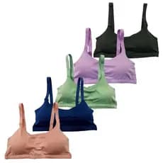 Kit 5 Top Fit Com Bojo Removível Academia