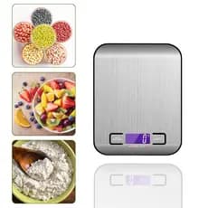Balança Digital De Cozinha Resistente A Água Em Inox Design Moderno Alta Precisão 10kg