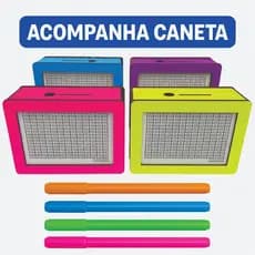 Cofre MDF Cru Desafio 1Mil/ 5Mil/ 10Mil Acompanha Canetinha