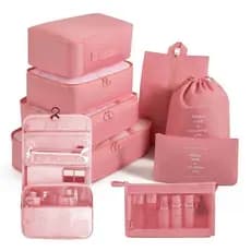 Kit 9 Pecas Saco De Organizar Viagem De Cosméticos De Bagagem Multifuncional Para Roupas E Sapatos MARIA KATIA