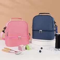 Bolsa Térmica De Dois Andares Grande Capacidade De Piquenique Para Estudantes E Trabalhadores De Escritório