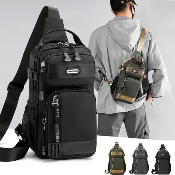 Mochila De Peito Masculina Impermeável Multifuncional De Transversais Para Acampamentos Ao Ar Livre Caminhadas Ls