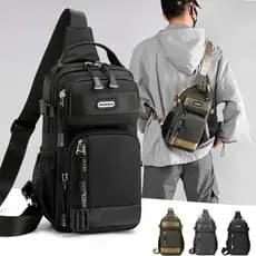Mochila De Peito Masculina Impermeável Multifuncional De Transversais Para Acampamentos Ao Ar Livre Caminhadas Ls