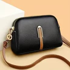 Nova Bolsa De Ombro Feminina De Couro Macio