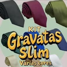 Kit 2 a 7 Gravatas de slim Masculina para Padrinhos e Casamentos Pronta entrega