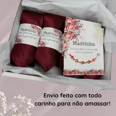 Kit Gravata Slim Marsala Convite Para Casamento Tag Colorida, Neutra, Pulseira com Tag ou Almofada