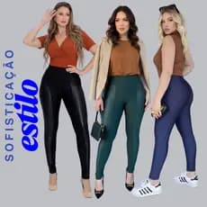 Calça Montaria Suplex Cirrê - Marrom e Preta, Flanelada Internamente, Detalhe em Couro, Tendência Inverno Feminina