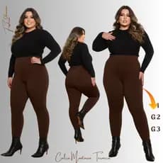 CALÇA MONTARIA FLANELADA COM BOLSO PLUS SIZE LEGGING PELUCIADA CERO TRANSPARENCIA CONFORTO E ELEGANCIA