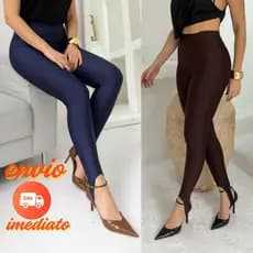 Calça Legging Pezinho Feminina em Tecido Max Power com Elastano, Cintura Alta com corte anatômico.