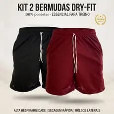 Kit 2 bermudas lisa masculina com bolsos short de futebol academia casual calção treino dry fit