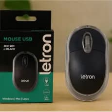 Mouse USB Letron | 800 DPI | 3 Botões | L-Black 1601-R8