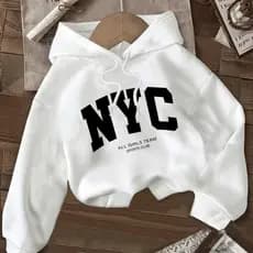 Blusa Moletom Feminina Streetwear Premium Y2k Estilo Gringo Nova Cidade Flanelado Torcida