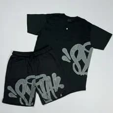 Conjunto Streetwear Camiseta Y2k Bermuda Moletom Syna Hip Hop Estilo Gringo