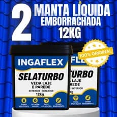 Kit 2 Manta Líquida Selaturbo 12kg Impermeabilizante Flexível Alta Proteção Sol Chuva