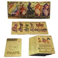 Pokémon de Ouro! Kit com 55 Cartas Folha de Ouro Douradas - Edição Colecionador