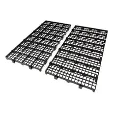 Kit 5 Palete Estrado Plástico Preto 25x50cm Pallet Piso Plástico Modular