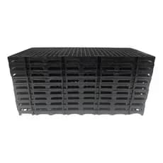 Kit 10 Palete Estrado Plástico Preto 25x50cm Pallet Piso Plástico Modular