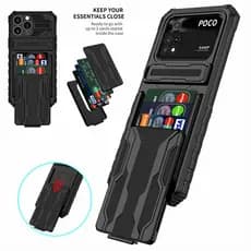 Capa De Suporte Para Slots De Cartão De Armadura Anti-Queda XIAOMI Poco X6 X5 X4 Pro 5G X3 M4 M3 C40