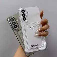 Capa Para Samsung A37 A57 A36 A56 A07 A17 A27 A16 5G Slot Cartão Anti Impacto Transparente Capinha