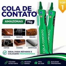 KIT com 2 Cola profissional para calçados bisnaga 75g Amazonas Adesivo de contato