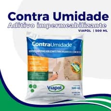 Aditivo impermeabilizante Contra Umidade 500ml viapol argamassa concreto Construcao em obra e reboco