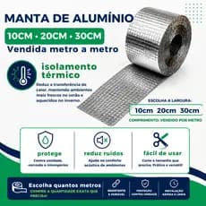 Fita Multiuso Manta Aluminio Adesiva Reparos umidade Impermeável, Autoadesiva Telhados Rufos Calhas