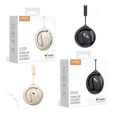 Super Fone De Ouvido ORIGINAL Sem Fio Bluetooth 5.3 TWS Touch Kaidi KD-799 BRANCO/PRETO (DURA 7 HORAS DE USO CONTÍNUO)