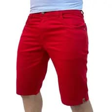 Bermuda Masculina Short Sarja Brim Colorida Premium Com Lycra Bolso Relógio